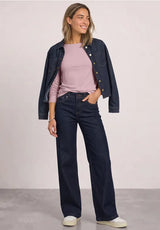 Triko Street One 326048 Lanea v růžové barvě – outfit s džínovou bundou