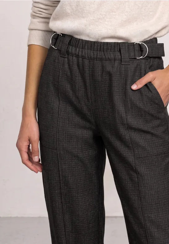 Kalhoty Street One 381600 Karlie – detail pasu se sponou a kapsou